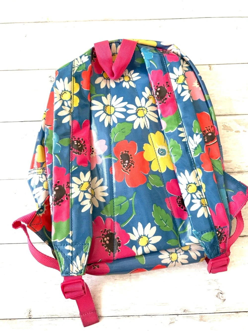 Cath Kids London Original Girls School Backpack Bags Blue Pink Floral Print